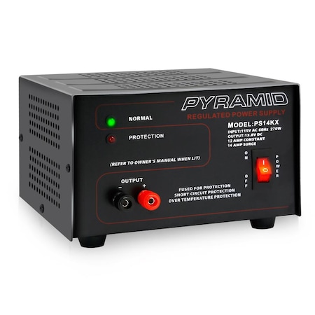Pyramid AC to DC Converter, 115V AC to 13.8V DC, 60 Hz PS14KX